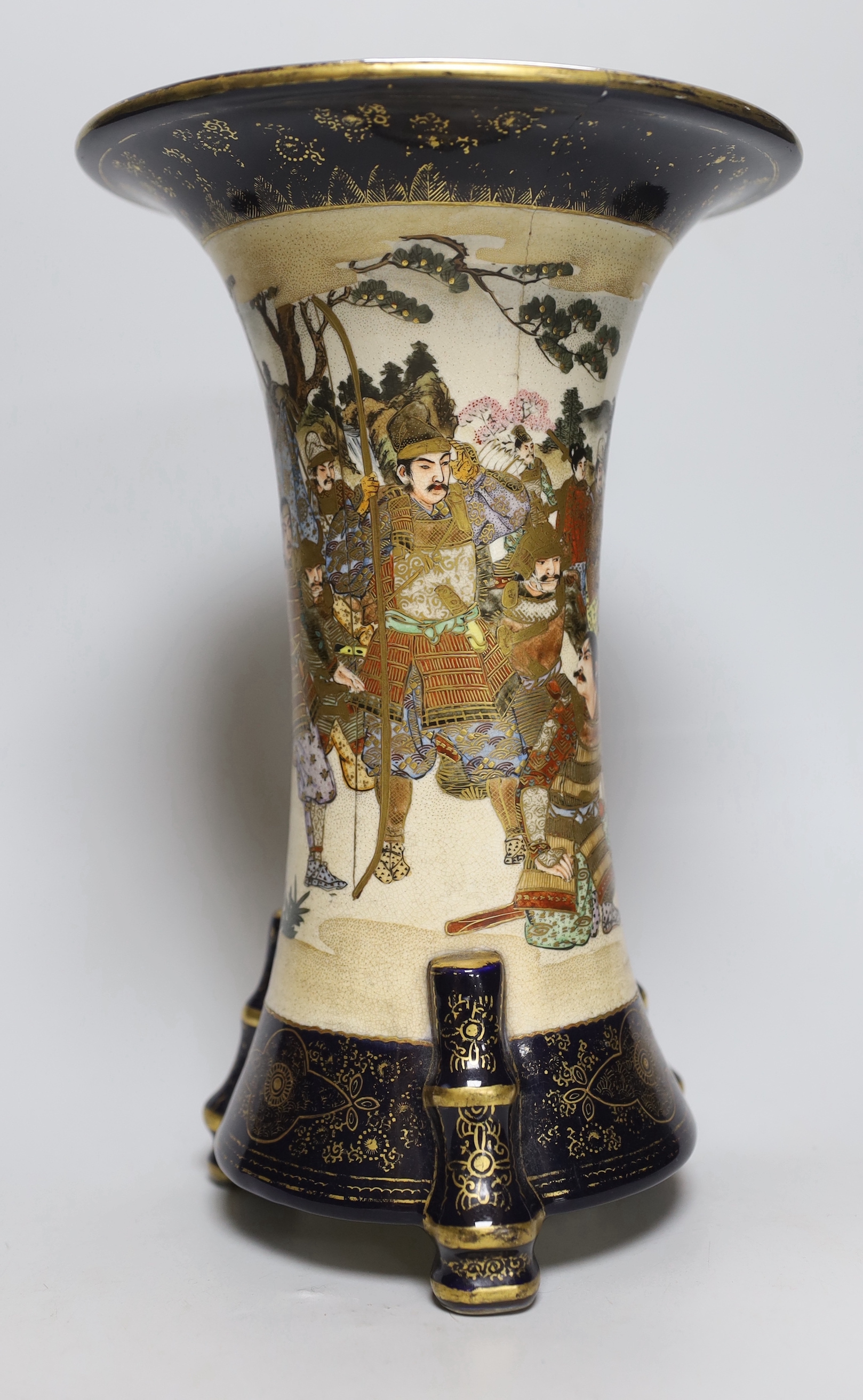 An early 20th century Japanese Satsuma vase, 31cm